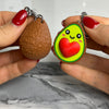 Schattige avocado stel sleutelhanger, magnetische avocado sleutelhangers, leuk cadeau voor vriend of vriendin, creatieve accessoires